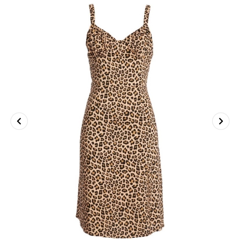Code X Mode Leopard Print Bustier Midi Dress - image 2